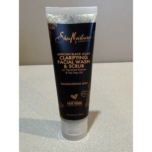 Clarifying Facial Wash Scrub With Tamarind Extract African Black Soap 4oz Sealed